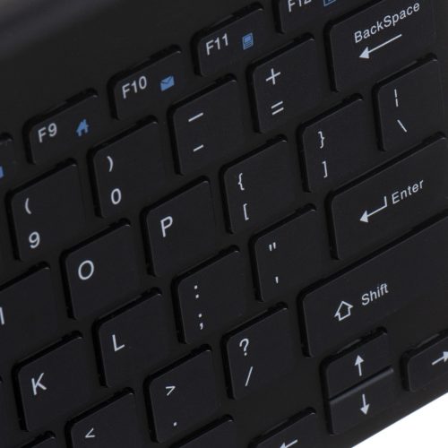 Vezeték nélküli billentyűzet okostévéhez, Windows, Mac OS, Android, fekete