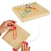 Geoboard fa kirakós formák létrehozása gumiszalagokkal