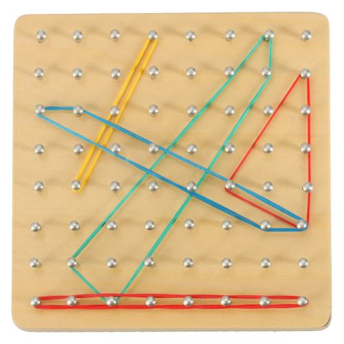 Geoboard geoplan fa kirakós gumiszalagokkal