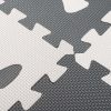 Habszivacs puzzle szőnyeg gyerekeknek 9 db fekete-ecru 85cm x 85cm x 1cm