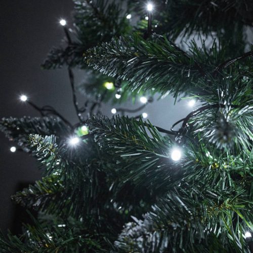 LED lámpák fénylánc 10m 100LED hideg fehér