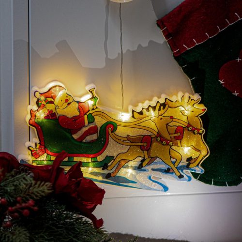 LED függőlámpák karácsonyi dekoráció Mikulás szánja
