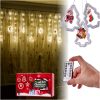 LED karácsonyfa függöny fények 3m 10 USB 