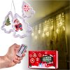 LED karácsonyfa függöny fények 3m 10 USB 
