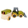 Szétszerelhető Mezőgazdasági játék készlet kombájn, traktor, pótkocsi csavarhúzóval