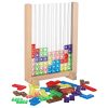 Montessori fából készült Tetris álló logikai és finommotorika fejlesztő játék