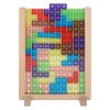 Montessori fából készült Tetris álló logikai és finommotorika fejlesztő játék