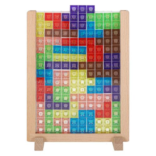 Montessori fából készült Tetris álló logikai és finommotorika fejlesztő játék