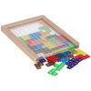 Montessori fából készült Tetris álló logikai és finommotorika fejlesztő játék