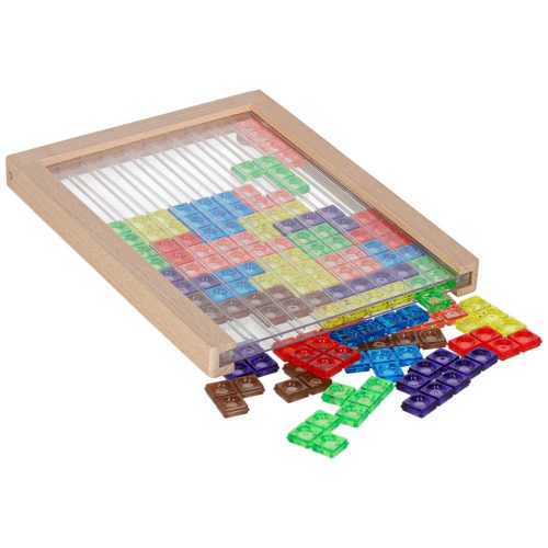 Montessori fából készült Tetris álló logikai és finommotorika fejlesztő játék
