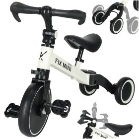   Trike Fix Mini terepjáró tricikli 3 az 1-ben pedálokkal, fehér színben