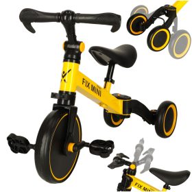   Trike Fix Mini 3 az 1 ben tricikli levehető pedálokkal, sárga