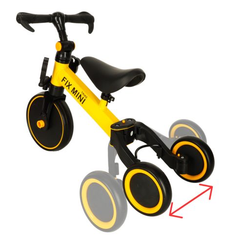 Trike Fix Mini 3 az 1 ben tricikli levehető pedálokkal, sárga