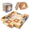 Hab puzzle szőnyeg / játszószőnyeg 36 db dinoszauruszok 143 cm x 143 cm x 1 cm