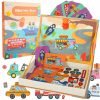Mágneses autós puzzle kirakó készségfejlesztő játék
