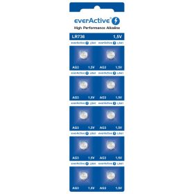   everActive AG3 LR41 LR736 alkáli gombelem buborékcsomagolásban - 10 db