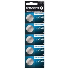   EverActive CR2016 lítium gombelem buborékcsomagolásban - 5db