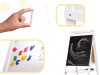 Nagy méretű Mágneses kétoldalas fa krétatábla, mágneses betűkkel, krétával, papírral