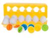 Oktatási tojás szortírozó játék puzzle, 12db