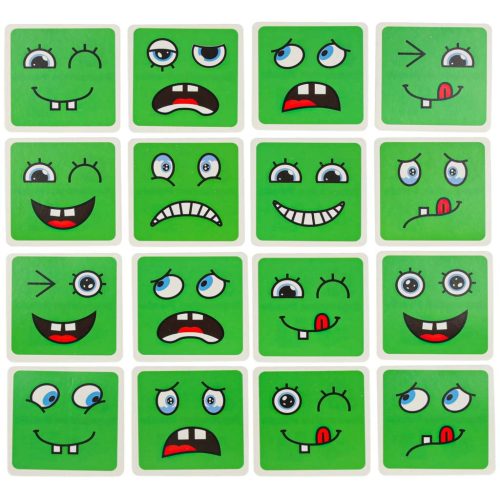 Emoji kockák kreatív készségfejlesztő kockajáték arckifejezésekkel