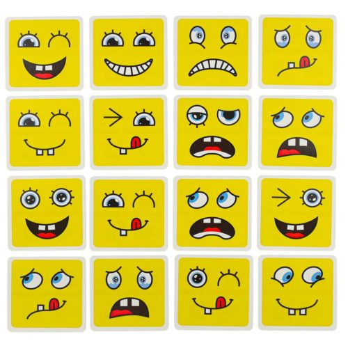 Emoji kockák kreatív készségfejlesztő kockajáték arckifejezésekkel