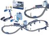 Elektromos vonat vasút 92 darabos játék készlet ~300cm, rendőrség