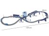 Elektromos vonat vasút 92 darabos játék készlet ~300cm, rendőrség