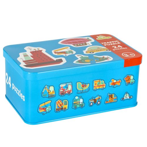 Puzzle egy dobozban járművek 24 rejtvények