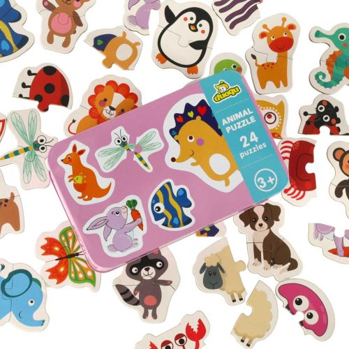 Rejtvények egy dobozban állatos puzzle 24 db