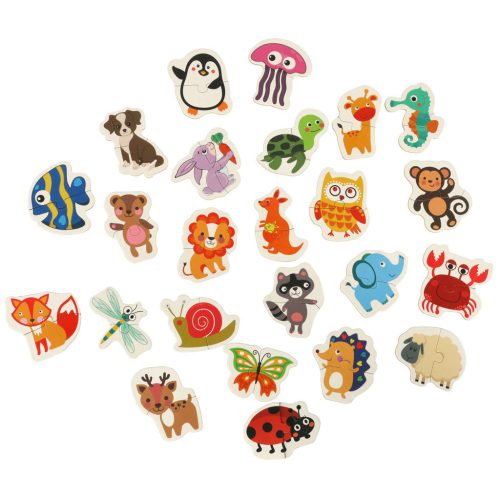 Rejtvények egy dobozban állatos puzzle 24 db