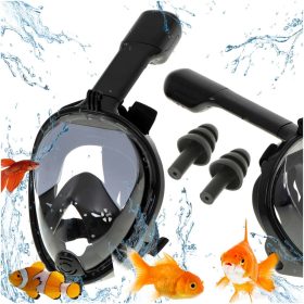   Teljes arcos összecsukható snorkel maszk L/XL méret, fekete