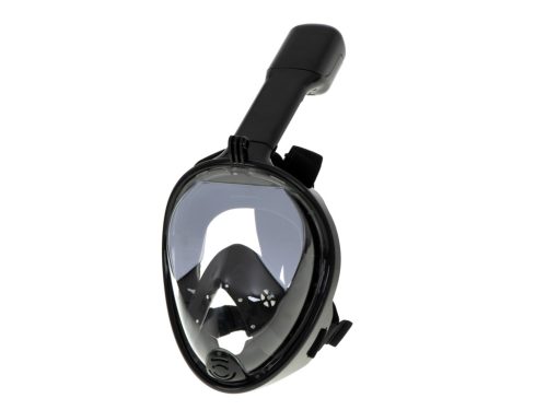 Teljes arcos összecsukható snorkel maszk L/XL méret, fekete
