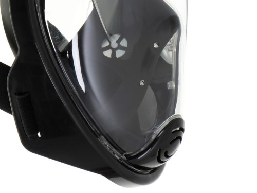 Teljes arcos összecsukható snorkel maszk L/XL méret, fekete
