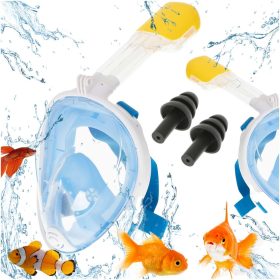 Teljes arcos összecsukható snorkel maszk S/M méret, kék