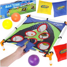   Bag Toss célba dobó ügyességi játék kiegészítőkkel, labdákkal
