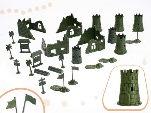 Katonák katonai bázis figurák készlet 114el.