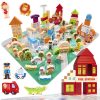 Oktatási fa város puzzle építőkockák 120 db