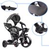 Trike Fix Lite háromkerekű tricikli, tolókarral, szürke