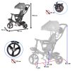 Trike Fix Lite háromkerekű tricikli, tolókarral, szürke
