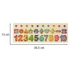 Montessori fából készült számsoroló 3in1 13x36cm