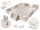 Habszivacs játszószőnyeg és puzzle játszókeret, 36 db-os, kivehető állatokkal – Szürke/Ekrü