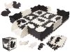 Habszivacs puzzle szőnyeg / játszószőnyeg gyerekeknek 25 darab, fekete-fehér