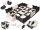 Habszivacs puzzle szőnyeg / játszószőnyeg gyerekeknek 25 darab, fekete-fehér