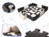 Habszivacs puzzle szőnyeg / játszószőnyeg gyerekeknek 25 darab, fekete-fehér
