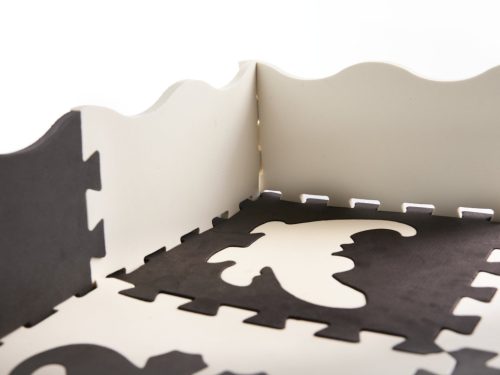 Habszivacs puzzle szőnyeg / játszószőnyeg gyerekeknek 25 darab, fekete-fehér