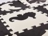 Habszivacs puzzle szőnyeg / játszószőnyeg gyerekeknek 25 darab, fekete-fehér