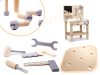 Fából készült kratív barkács műhely szerszámokkal DIY készlet