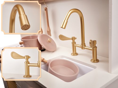 Gyermek retro MDF fa konyha BOHO kiegészítőkkel
