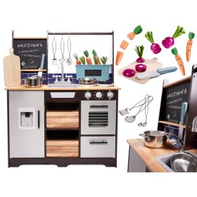   Ecotoys gyerek játékkonyha kréta táblával, tartozékokkal XXL 96cm