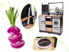 Ecotoys gyerek játékkonyha kréta táblával, tartozékokkal XXL 96cm